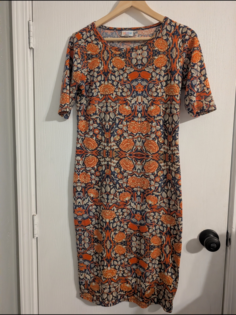 Orange Floral Patterned Women’s Dress